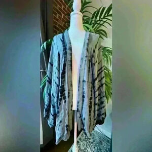 Sim & Sam Tie-Dye Open Front Cardigan/Kimono Size S/M